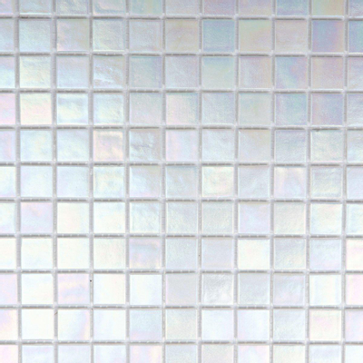 The Mosaic Factory Amsterdam mozaïektegel - 32.2x32.2cm - wand en vloertegel - Vierkant - Glas Off White glans