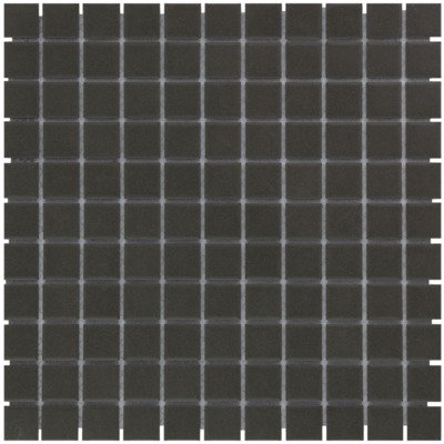 The Mosaic Factory London mozaïektegel - 30x30cm - wand en vloertegel - Vierkant - Porselein Black Mat