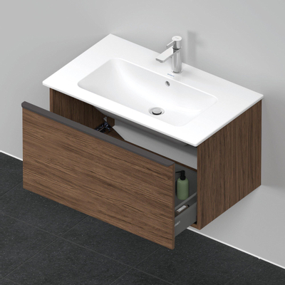 Duravit D-Neo wastafelonderkast 81x44x46.2cm 1 lade Noten (donker) Mat