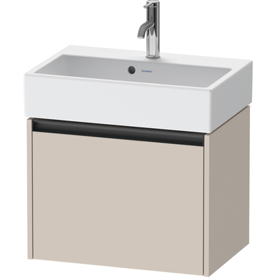 Duravit Ketho 2 wastafelonderbouwkast met 1 lade 58.4x39x44cm met greep antraciet taupe mat