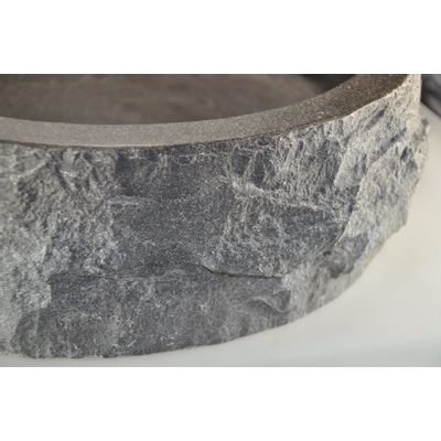 Wiesbaden Raw waskom rond hamerslag 40x12 cm hardsteen gezoet