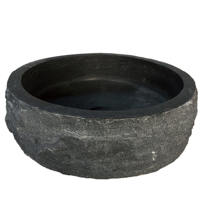 Wiesbaden Raw waskom rond hamerslag 40x12 cm hardsteen gezoet