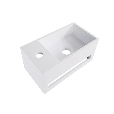 Wiesbaden Julia fontein rechts Solid surface 35 x 20 x 16 cm mat wit
