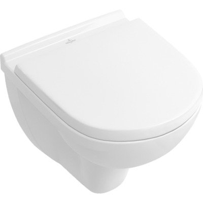 Villeroy & Boch O.Novo Toiletset – compact - softclose en quickrelease zitting – bedieningplaat verticaal/horizontaal chroom - wit