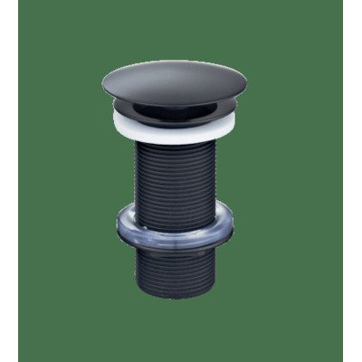 Royal plaza Merlot wastafelplug 1 1/4" niet afsluitbaar lange schacht zwart