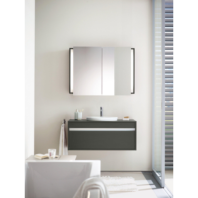 Duravit Ketho Wastafelonderkast 100x55.5x42.6cm 1 lade Standaard greep met softclose spaanplaat Grafiet Mat