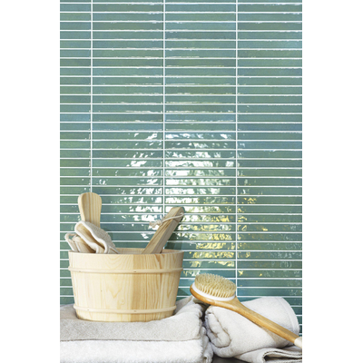 La Platera Cerámica Kromo Keramische wandtegel - 35x35cm - 9.2mm - Groen