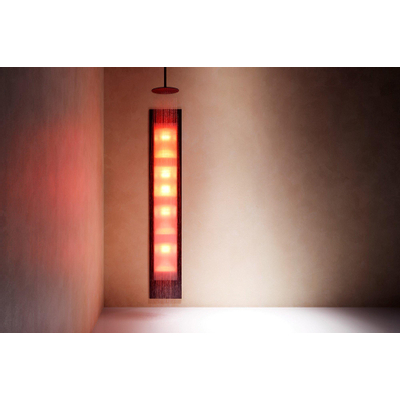 Sunshower Deluxe Black - 32x187x16cm - UV- en infrarood - inbouw - full body - 2000watt - aluminium zwart