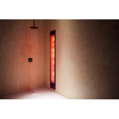 Sunshower Deluxe Black - 32x187x16cm - UV- en infrarood - inbouw - full body - 2000watt - eindinstallatie en 5 jaar garantie - aluminium zwart mat