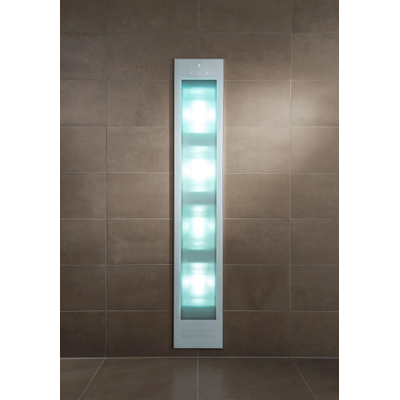 Sunshower Deluxe White - 32x187x16cm - UV- en infrarood - inbouw - full body - 2000watt - eindinstallatie en 5 jaar garantie - aluminium wit