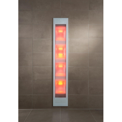 Sunshower Deluxe White - 32x187x16cm - UV- en infrarood - inbouw - full body - 2000watt - aluminium wit