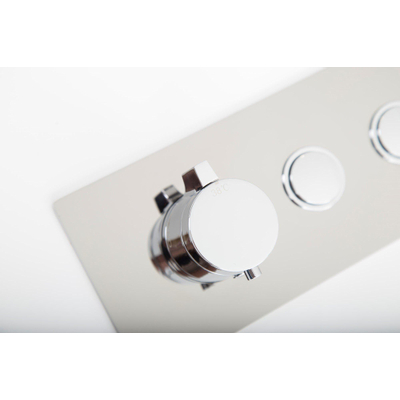 Brauer Inbouwthermostaat met stopkraan en push-button chroom OUTLET