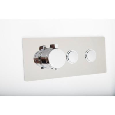 Brauer Inbouwthermostaat met stopkraan en push-button chroom OUTLET