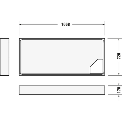 Duravit D Code douchebak 170x75cm acryl wit