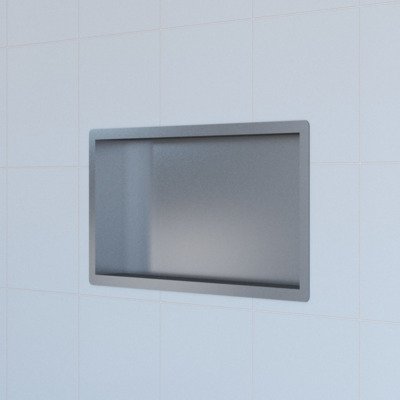 Saniclass Hide luxe inbouwnis - 30x60x10cm - met flens - RVS geborsteld