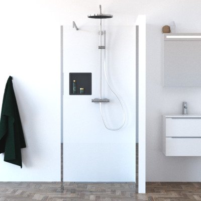 Saniclass Hide luxe Inbouwnis - 30x30x7cm - met flens - zwart mat