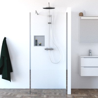 Saniclass Hide luxe inbouwnis - 30x30x10cm - met flens - RVS geborsteld