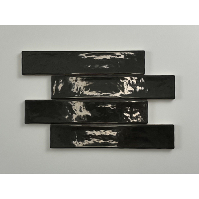 Cifre Ceramica Kalon wandtegel - 5x25cm - Anthracite glans (antraciet)