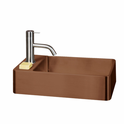 Qisani Vanity 22x40x10cm fontein 1 kraangat met afvoerplug Copper