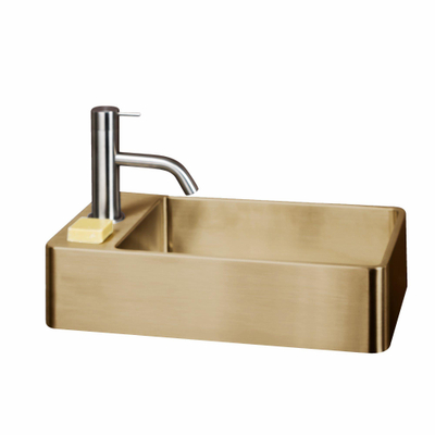 Qisani Vanity 22x40x10cm fontein 1 kraangat met afvoerplug Gold