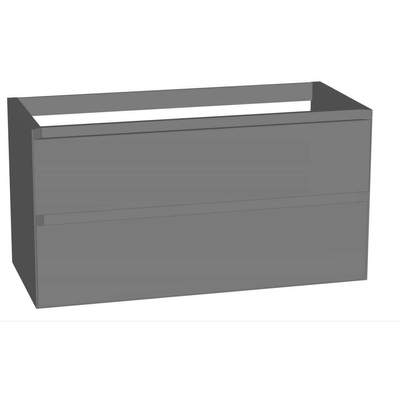 INK wastafelonderkast 60x52x45cm 2 lades greeploos gelakt