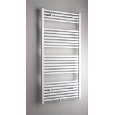 Rosani Polo handdoekradiator 40x118cm 441watt met middenaansluiting glans wit