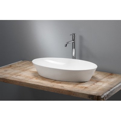 Royal Plaza Latona opzetwastafel ovaal 60,5x36x12 cm zonder overloop wit