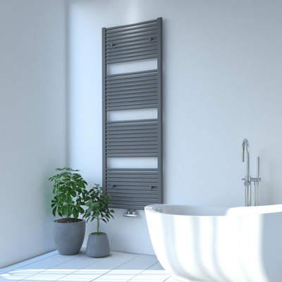 Rosani Exclusive line 2.0 radiator 60x180cm 782watt recht middenaansluiting structuur grijs metallic