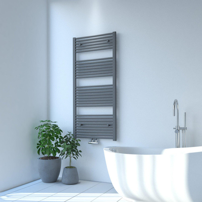 Rosani Exclusive line 2.0 radiator 60x140cm 735watt recht middenaansluiting structuur grijs metallic