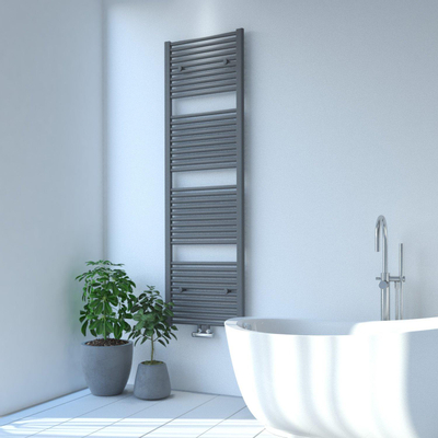 Rosani Exclusive line 2.0 radiator 50x180cm 844watt recht middenaansluiting structuur grijs metallic