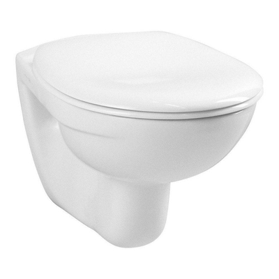 Adema Classico toiletset bestaande uit inbouwreservoir en toiletpot basic toiletzitting en bedieningsplaat wit