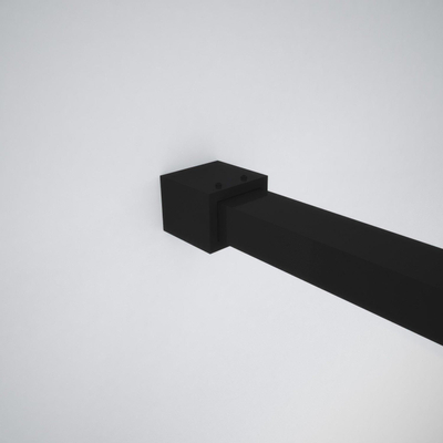 Wiesbaden Slim profielset met stabilisatiestang 120 cm mat zwart