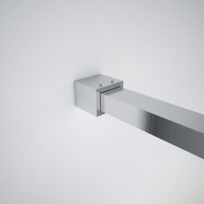 Wiesbaden Slim profielset met stabilisatiestang 120 cm geborsteld staal