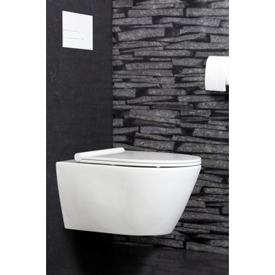 QeramiQ Salina Toiletset - spoelrandloos - softclose - quickrelease zitting - wit