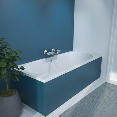 Wiesbaden Portus RD inbouw duo ligbad 190x90x49 cm acryl glans wit