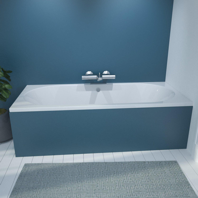 Wiesbaden Portus RD inbouw duo ligbad 190x90x49 cm acryl glans wit