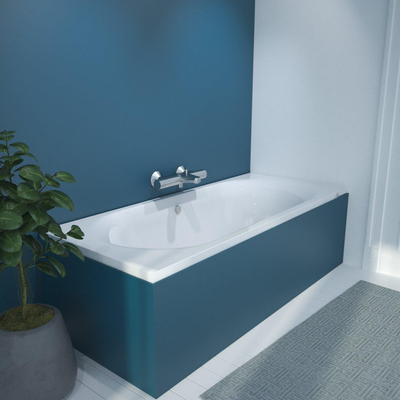 Saniclass Stuttgart Ligbad - 170x70x43cm - acryl - duo - glans wit OUTLETSTORE