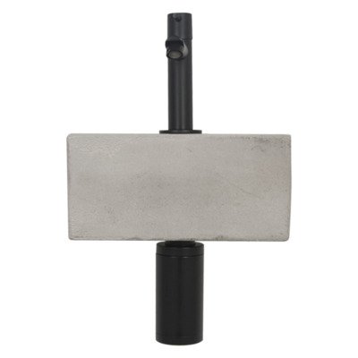 Differnz Jukon fonteinset - 38.5x18.5x9cm - Rechthoek - 1 kraangat rechts - Zwart - Beton Grijs