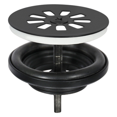 Differnz Force fonteinset - 40x22x8cm - Rechthoek - 1 kraangat - Gebogen matte zwarte kraan - Beton Grijs