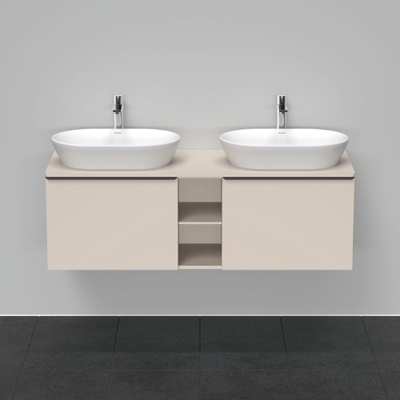 Duravit D-Neo wastafelonderkast 140x45.9x55cm 2 lades Taupe Mat