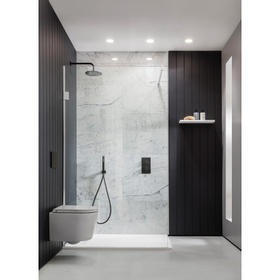 Crosswater MPRO Hoofddouche - 30cm - wandarm en handdouche zwart mat OUTLETSTORE