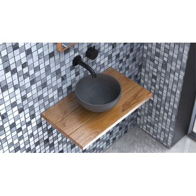 Ideavit Solidmicro opbouw wastafel 23x11.5 Solidsurface donkergrijs