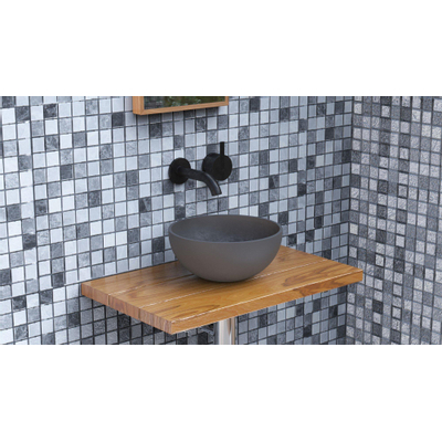 Ideavit Solidmicro opbouw wastafel 23x11.5 Solidsurface donkergrijs