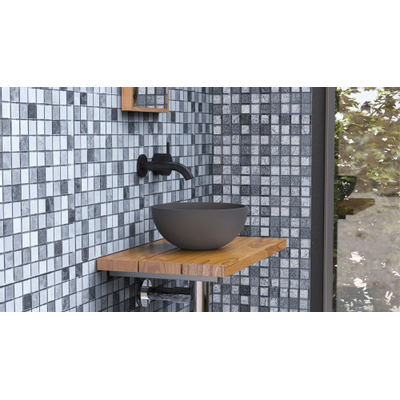 Ideavit Solidmicro opbouw wastafel 23x11.5 Solidsurface donkergrijs