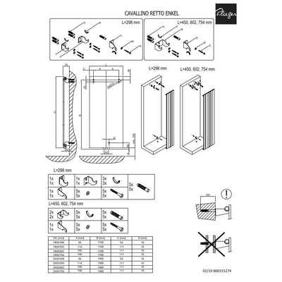 Plieger Cavallino Retto designradiator verticaal enkel middenaansluiting 1800x602mm 1205W donkergrijs structuur