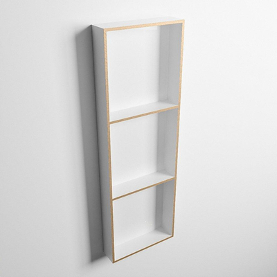 MONDIAZ EASY Nis - 89.5x29.5cm - geschikt voor in- of opbouw - 3 vakken - kleur Oro | Talc