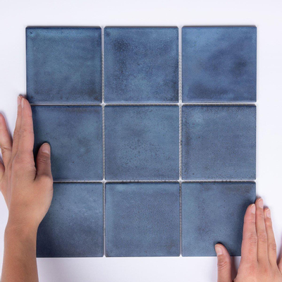 The Mosaic Factory Kasba mozaïektegel - 30x30cm - wand en vloertegel - Vierkant - Porselein Indigo Mat