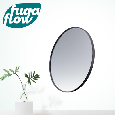 FugaFlow Eccelente Arredo spiegel badkamerspiegel - rond - 40cm - frame - mat zwart