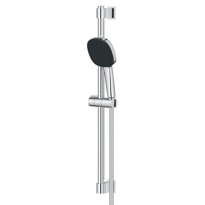GROHE Vitalio Comfort 110 Glijstangset - 60cm - vierkante handdouche - 3 straalsoorten - gladde doucheslang - chroom