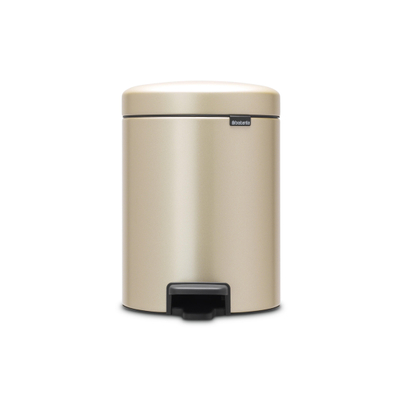 Brabantia NewIcon Pedaalemmer - 5 liter - kunststof binnenemmer - Champagne